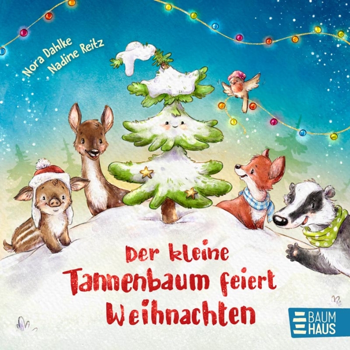 Cover vom Pappbilderbuch "Der kleine Tannenbaum feiert Weihnachten"