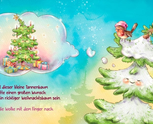 DS 2 vom Pappbilderbuch "Der kleine Tannenbaum feiert Weihnachten"