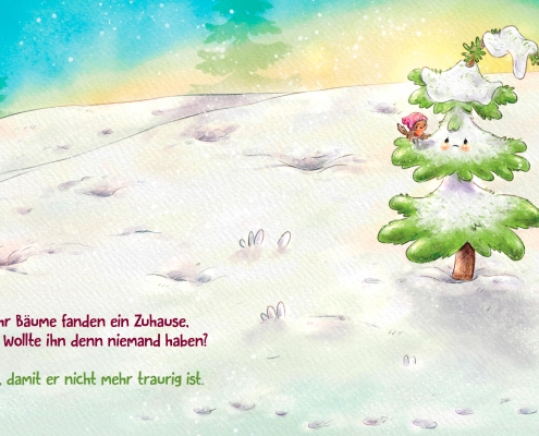 DS 3 vom Pappbilderbuch "Der kleine Tannenbaum feiert Weihnachten"